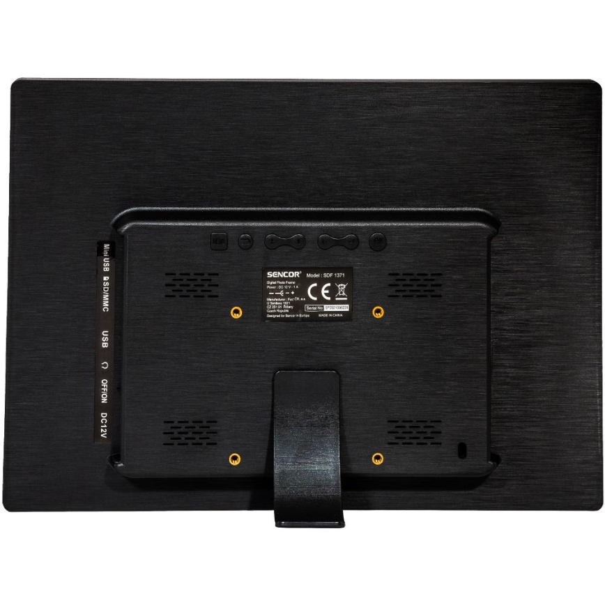 Sencor - Digitale fotolijst 13,3 met luidspreker 230V antraciet + afstandsbediening