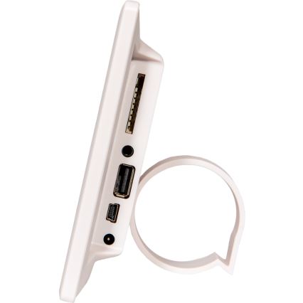 Sencor - Digitale fotolijst 7 met luidspreker, 230V, wit + afstandsbediening