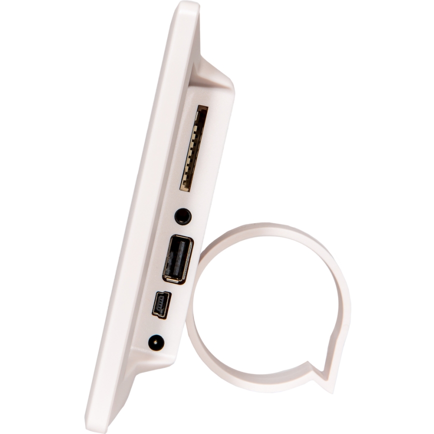 Sencor - Digitale fotolijst 7 met luidspreker, 230V, wit + afstandsbediening