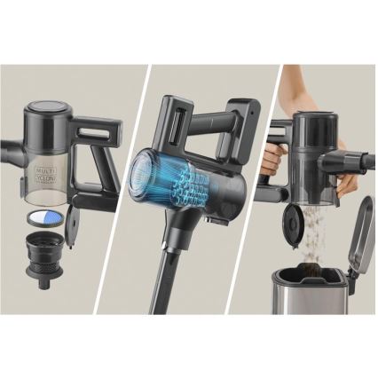 Sencor - Draadloze 2-in-1 steelstofzuiger 200W/2600 mAh zwart