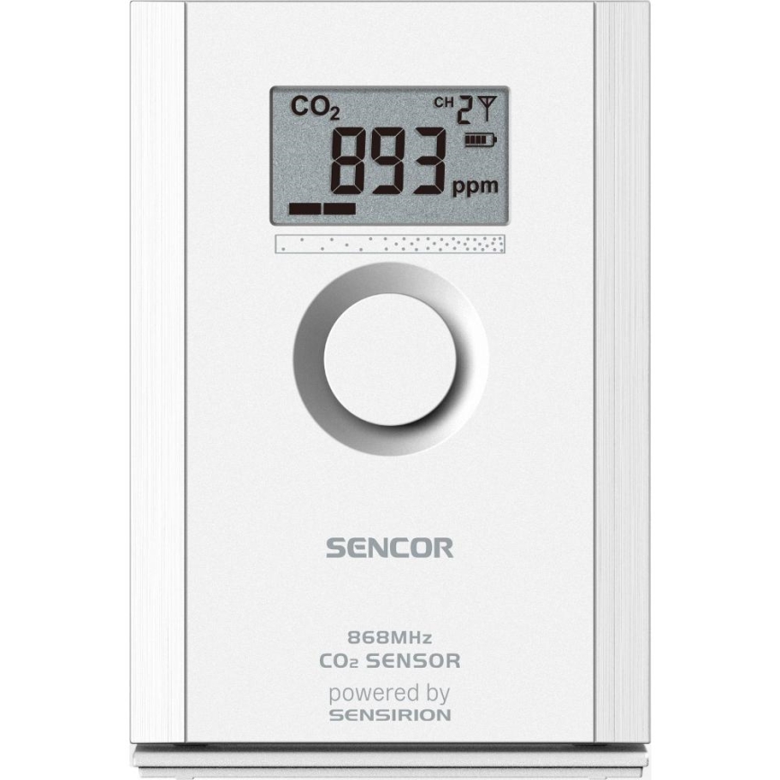 Sencor - Draadloze CO2-sensor 5V/3xAA 2000 mAh