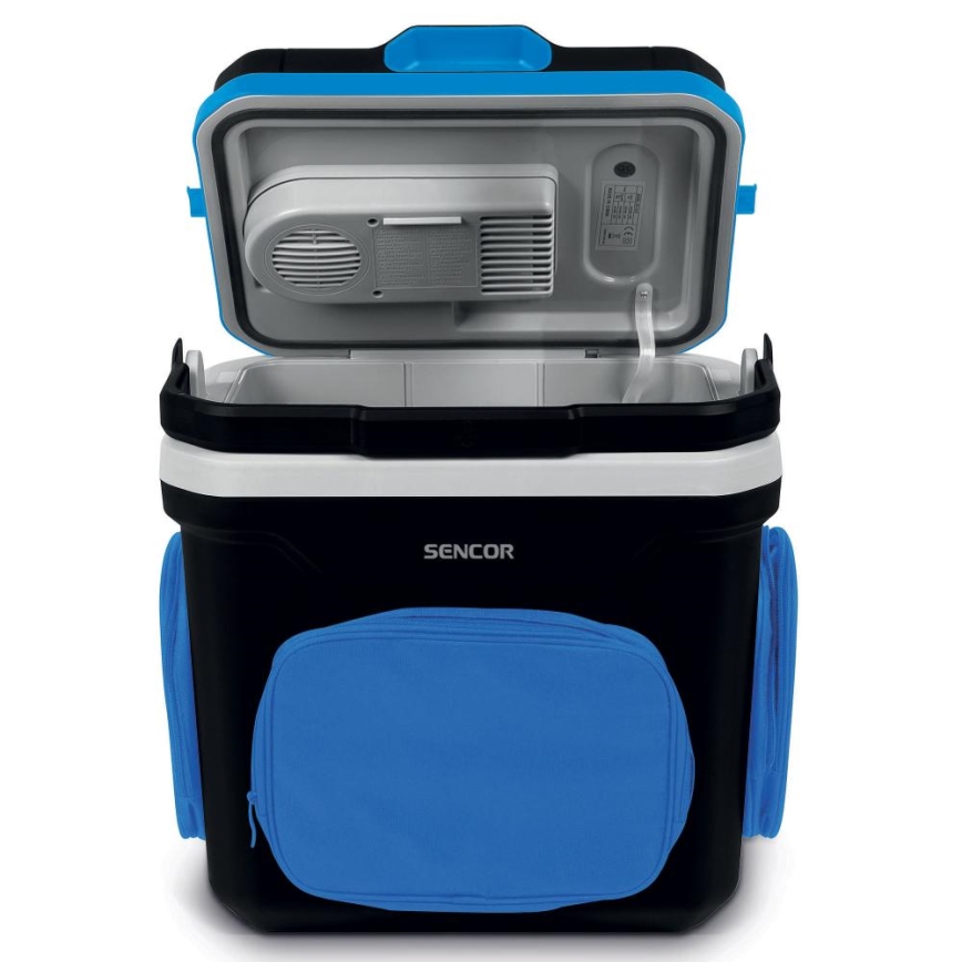 Sencor - Draagbaar autokoelkast 24 l 60W/12V/230V zwart/blauw