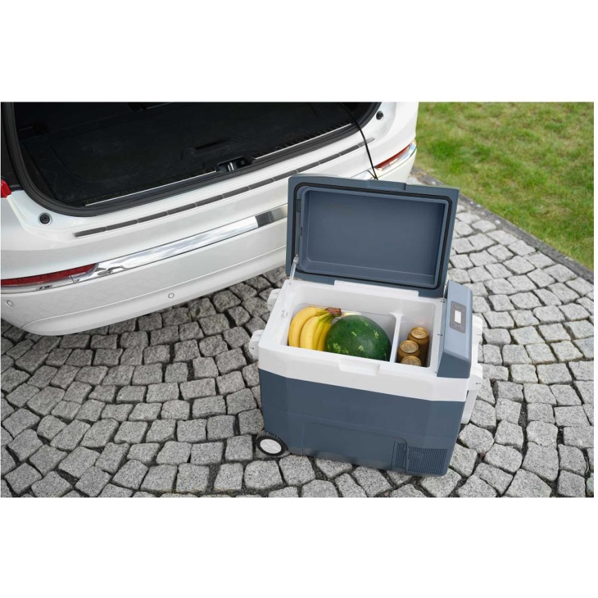 Sencor - Draagbare compressor-autokoelbox 55 l 70W/12V/230V blauw/wit