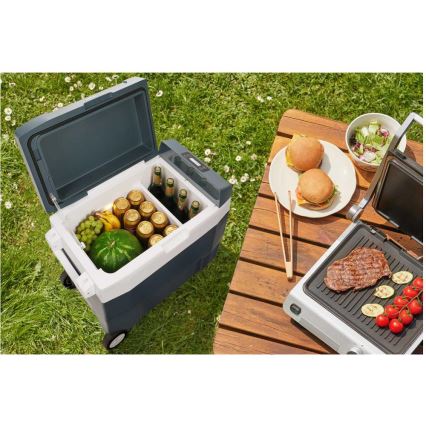 Sencor - Draagbare compressor-autokoelbox 55 l 70W/12V/230V blauw/wit