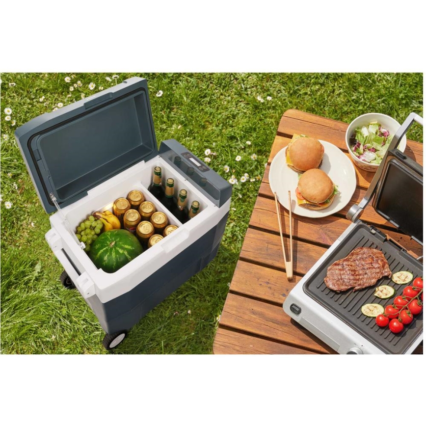 Sencor - Draagbare compressor-autokoelbox 55 l 70W/12V/230V blauw/wit