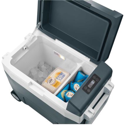 Sencor - Draagbare compressor-autokoelbox 55 l 70W/12V/230V blauw/wit