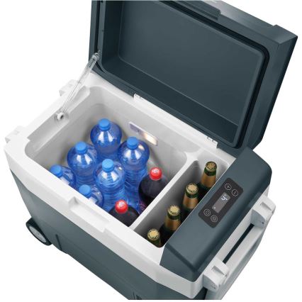 Sencor - Draagbare compressor-autokoelbox 55 l 70W/12V/230V blauw/wit