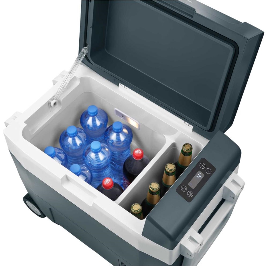 Sencor - Draagbare compressor-autokoelbox 55 l 70W/12V/230V blauw/wit