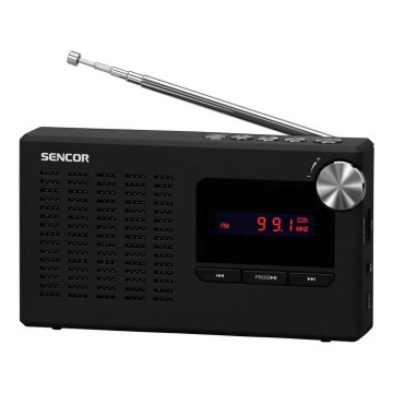 Sencor - Draagbare PLL FM-radio 5W 800 mAh 3,7V USB en MicroSD