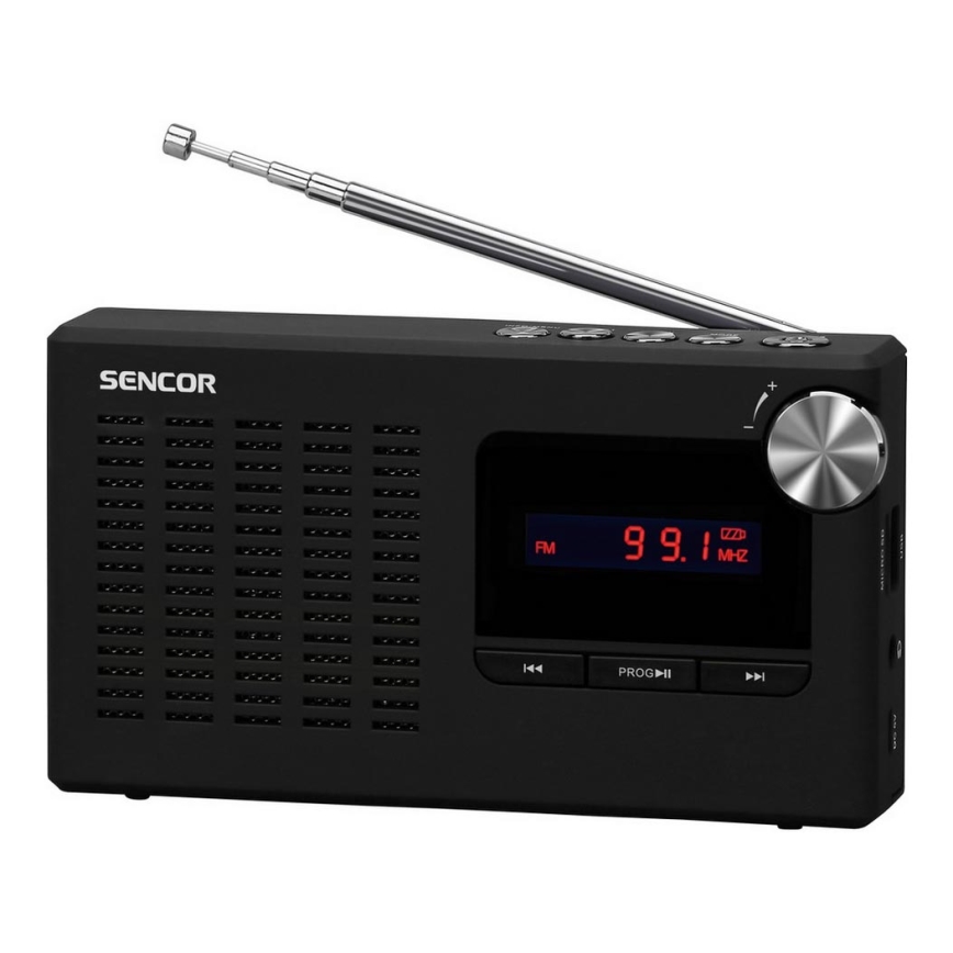 Sencor - Draagbare PLL FM-radio 5W 800 mAh 3,7V USB en MicroSD