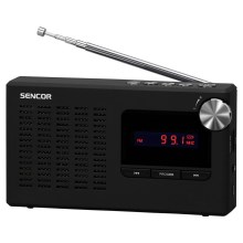 Sencor - Draagbare PLL FM radio ontvanger 5W 800 mAh 3,7V USB en MicroSD