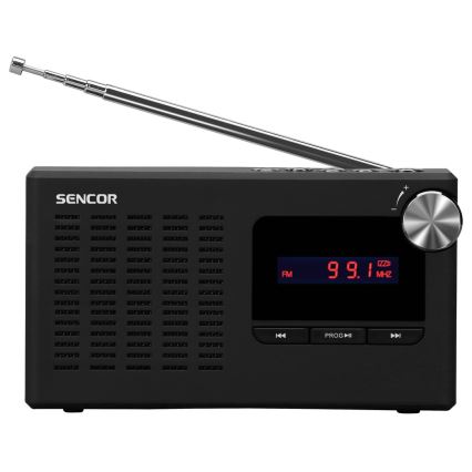 Sencor - Draagbare PLL FM radio ontvanger 5W 800 mAh 3,7V USB en MicroSD