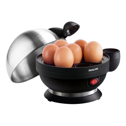 Sencor - Eierkoker 320-380W/230V zwart/mat chroom