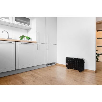 Sencor - Elektrische convectorkachel 750/1250/2000W/230V thermostaat IP24 zwart