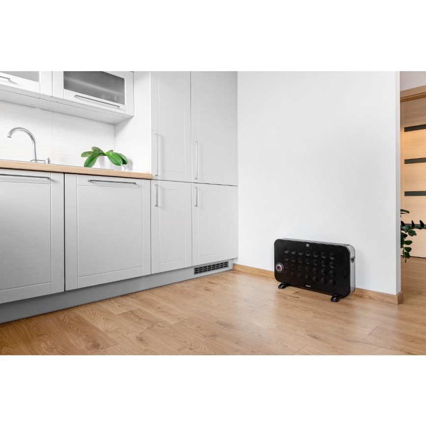 Sencor - Elektrische convectorkachel 750/1250/2000W/230V thermostaat IP24 zwart