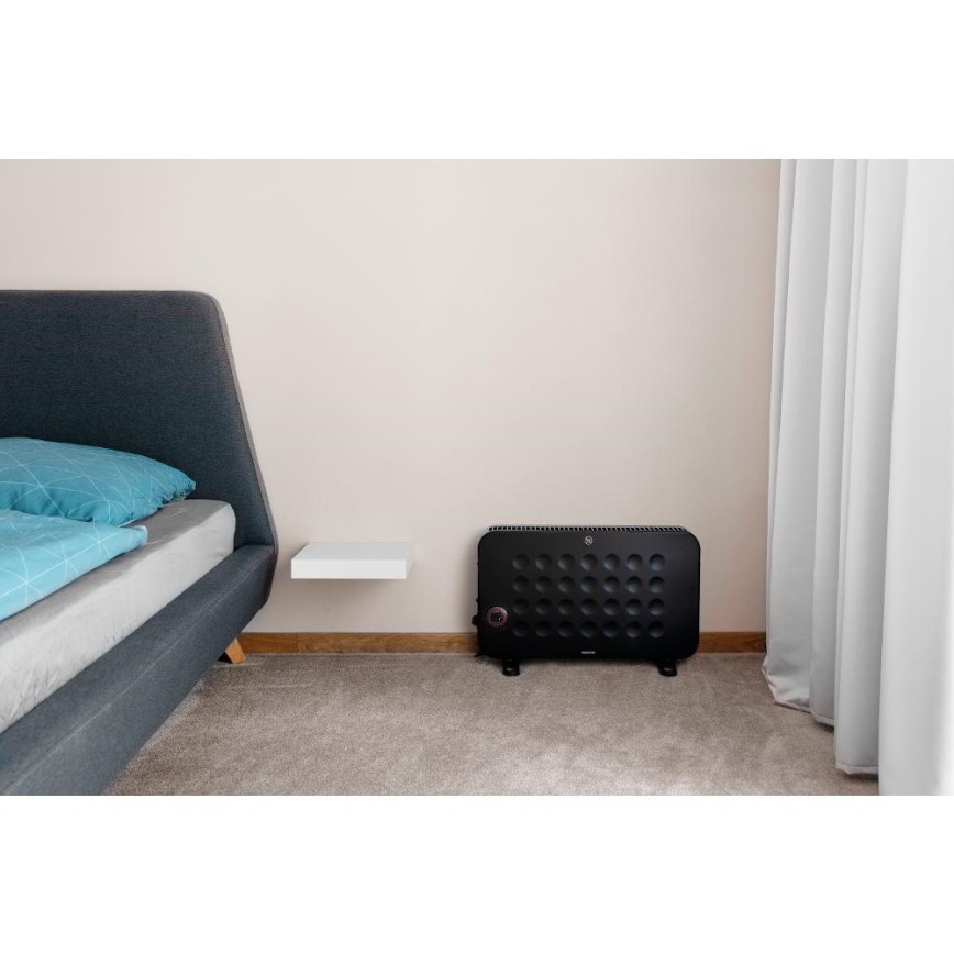 Sencor - Elektrische convectorkachel 750/1250/2000W/230V thermostaat IP24 zwart