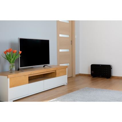 Sencor - Elektrische convectorkachel 750/1250/2000W/230V thermostaat IP24 zwart