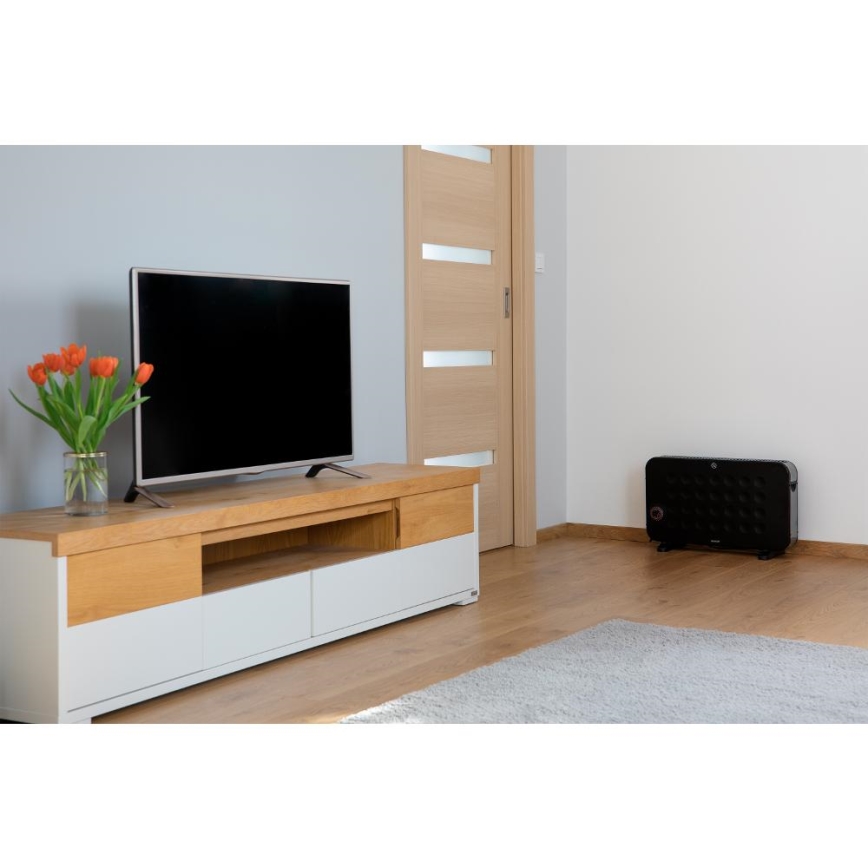 Sencor - Elektrische convectorkachel 750/1250/2000W/230V thermostaat IP24 zwart