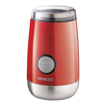 Sencor - Elektrische koffiebonenmolen 60 g 150W/230V rood/mat chroom