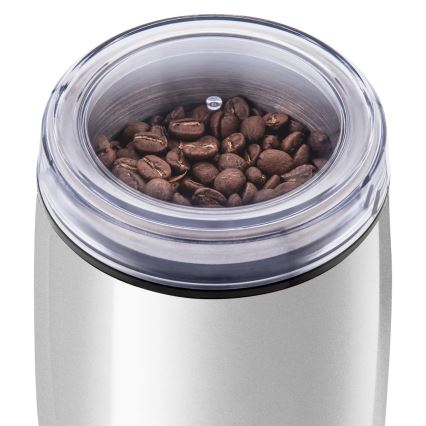 Sencor - Elektrische koffiebonenmolen 60 g 150W/230V wit/mat chroom
