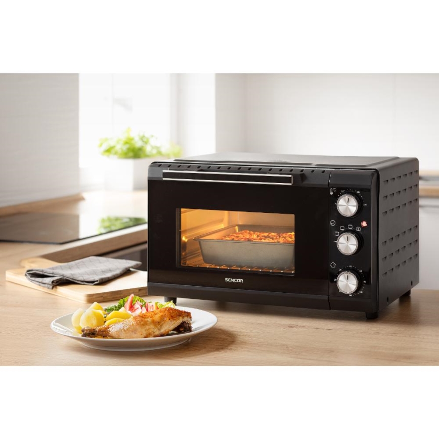 Sencor - Elektrische oven 20 l 1650W/230V zwart