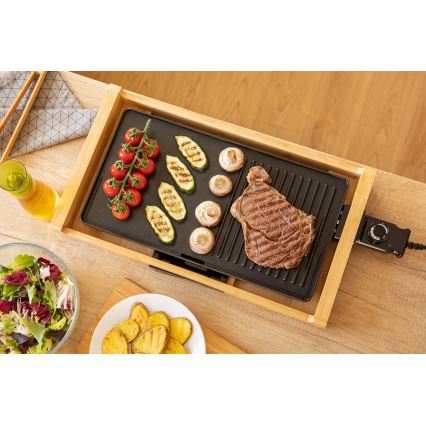 Sencor - Elektrische Tafel Grill 1800W/230V bamboe