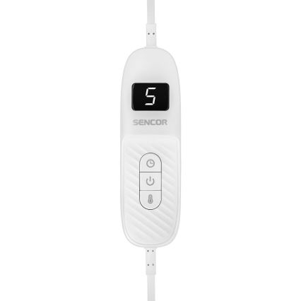 Sencor - Elektrische verwarmingsdeken 160W/230V 180x130 cm grijs