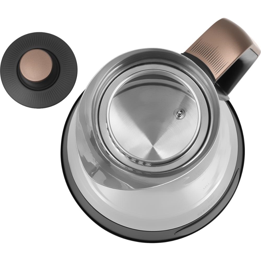 Sencor - Elektrische waterkoker met temperatuurregeling 1,5 l 2150 W/230 V zwart/roségoud