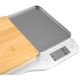 Sencor - Elektronische keukenweegschaal met bamboe snijplank 2xAAA wit