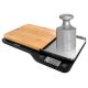 Sencor - Elektronische keukenweegschaal met bamboe snijplank 2xAAA zwart
