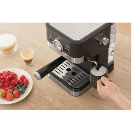 Sencor - Espressomachine met hendel 1050W/230V zwart/mat chroom