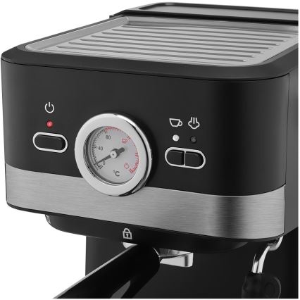 Sencor - Espressomachine met hendel 1050W/230V zwart/mat chroom