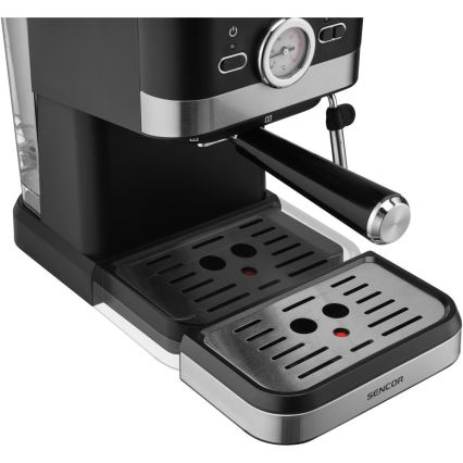 Sencor - Espressomachine met hendel 1050W/230V zwart/mat chroom