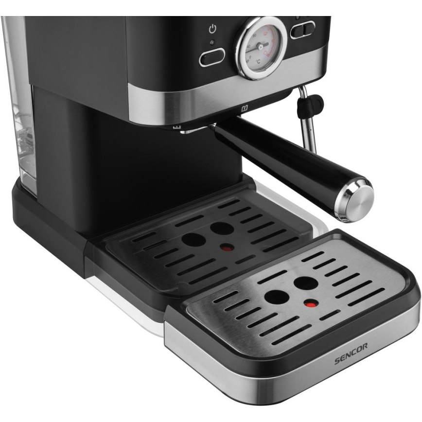 Sencor - Espressomachine met hendel 1050W/230V zwart/mat chroom