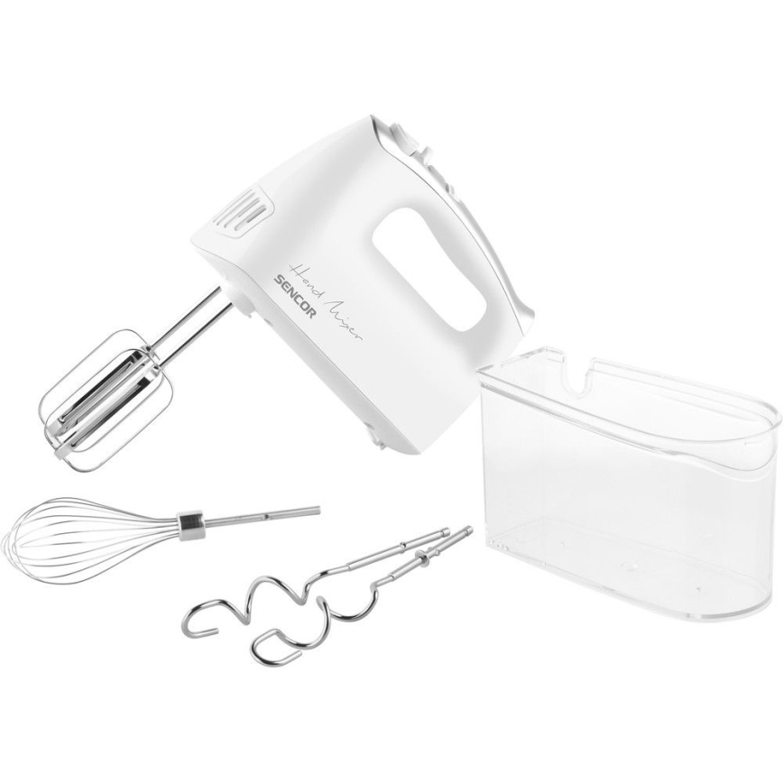 Sencor - Handmixer met accessoires 500W/230V wit