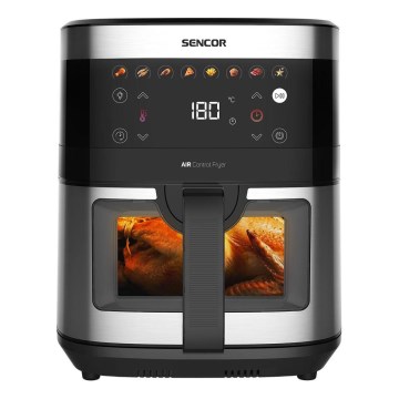 Sencor - Heteluchtfriteuse 9 l 1700W/230V zwart/mat chroom