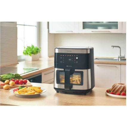 Sencor - Heteluchtfriteuse 9 l 1700W/230V zwart/mat chroom