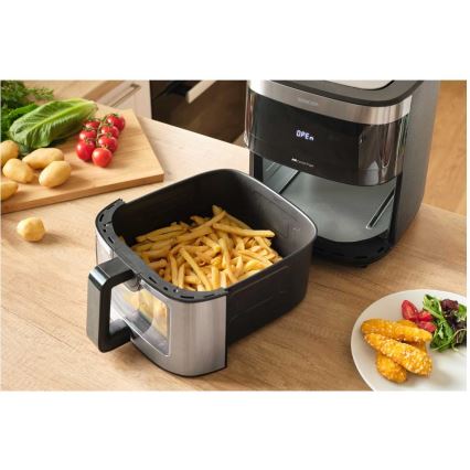 Sencor - Heteluchtfriteuse 9 l 1700W/230V zwart/mat chroom
