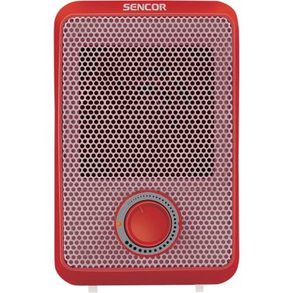 Sencor - Heteluchtverwarmer 600W/230V rood/wit