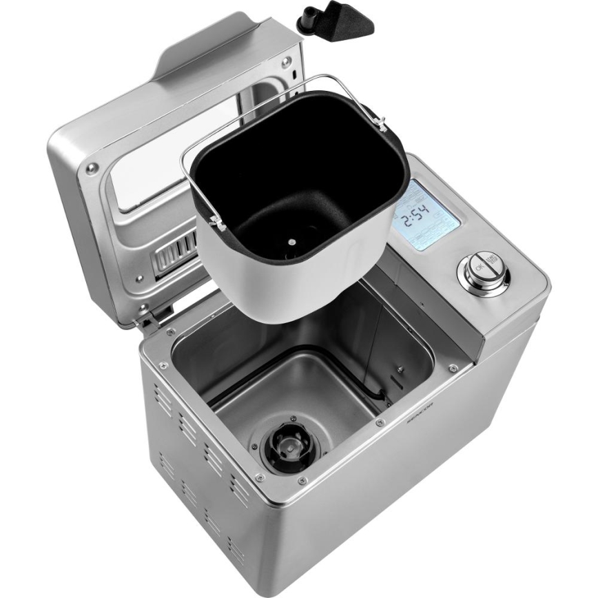 Sencor - Huishoudelijke broodbakmachine 550W/230V mat chroom