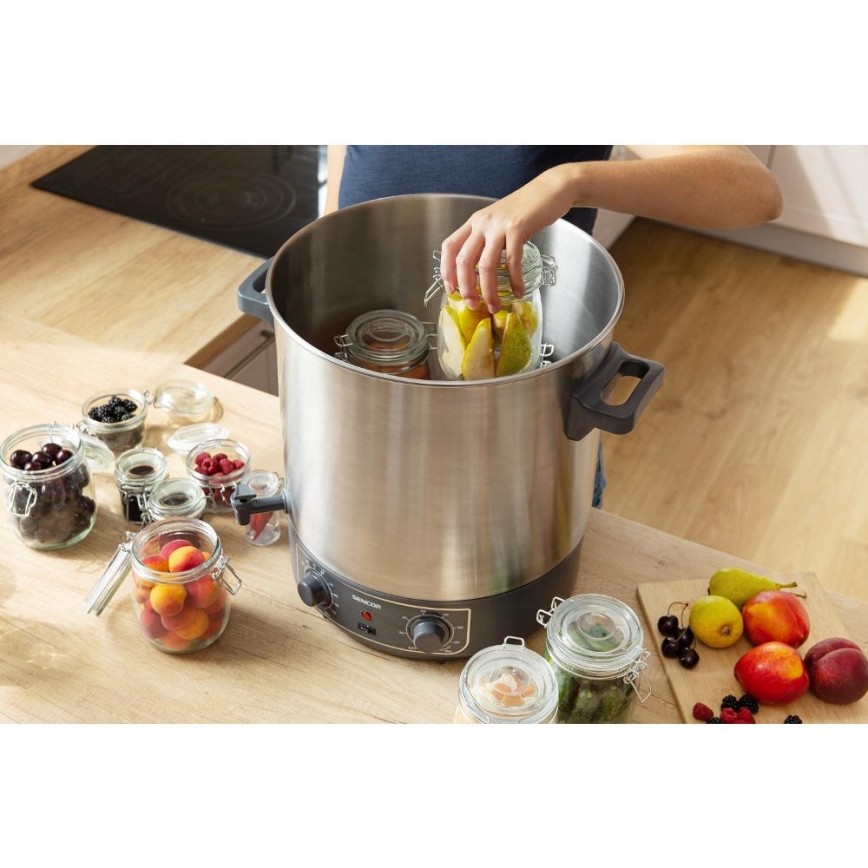 Sencor - Inmaakpan 27 l 1800 W/230 V RVS/grijs