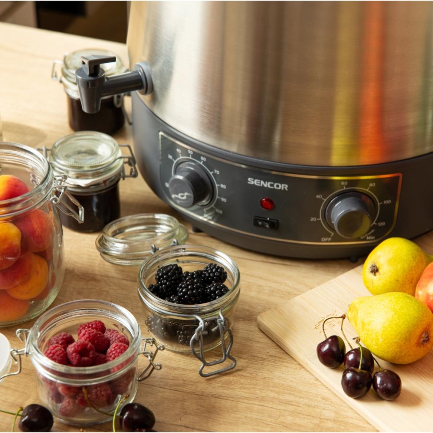 Sencor - Inmaakpan 27 l 1800 W/230 V RVS/grijs