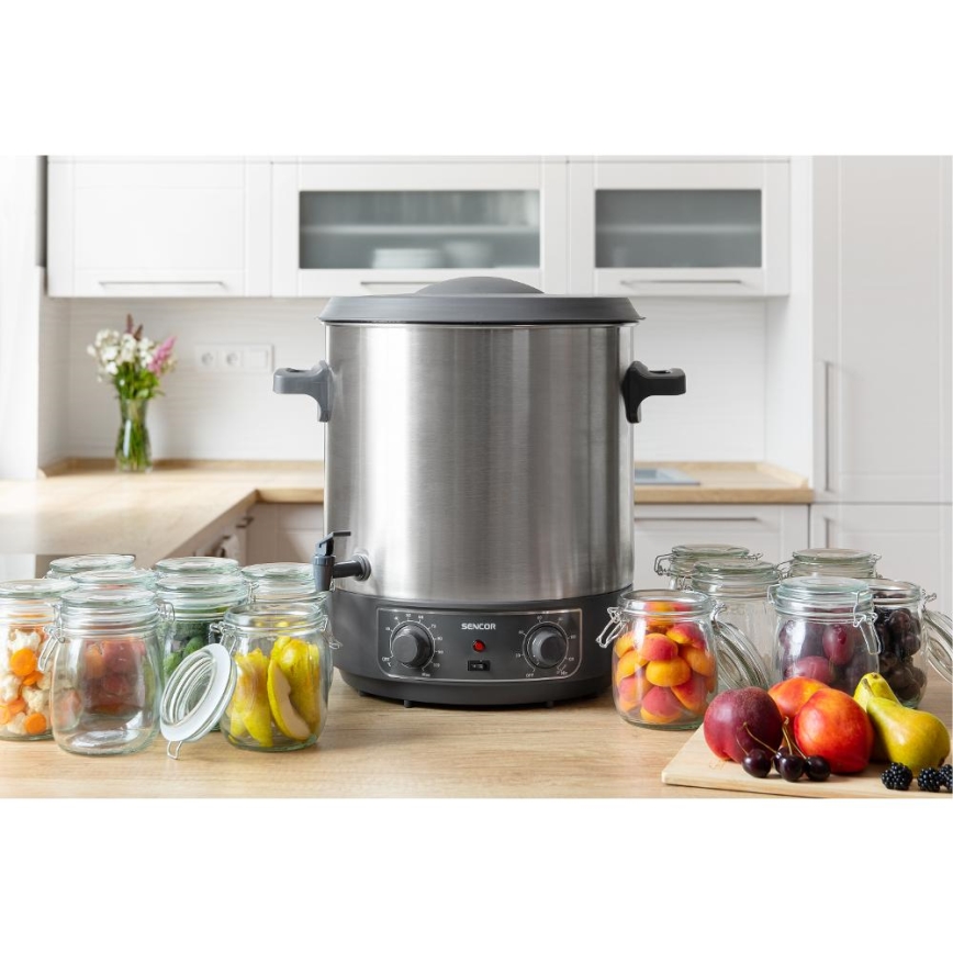 Sencor - Inmaakpan 27 l 1800 W/230 V RVS/grijs