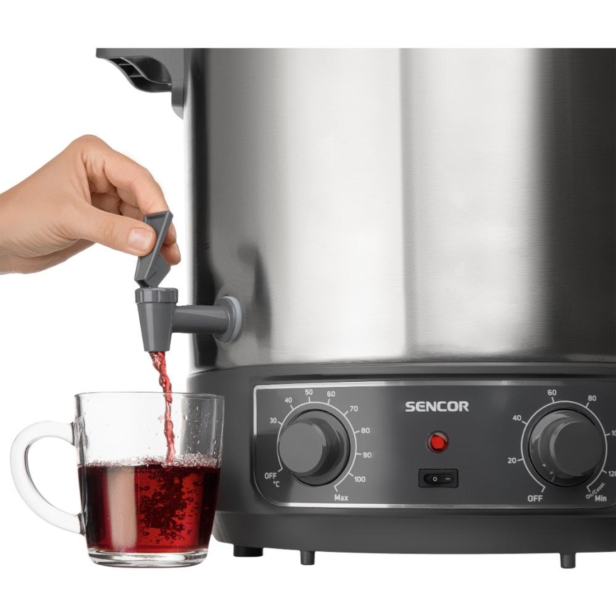 Sencor - Inmaakpan 27 l 1800 W/230 V RVS/grijs