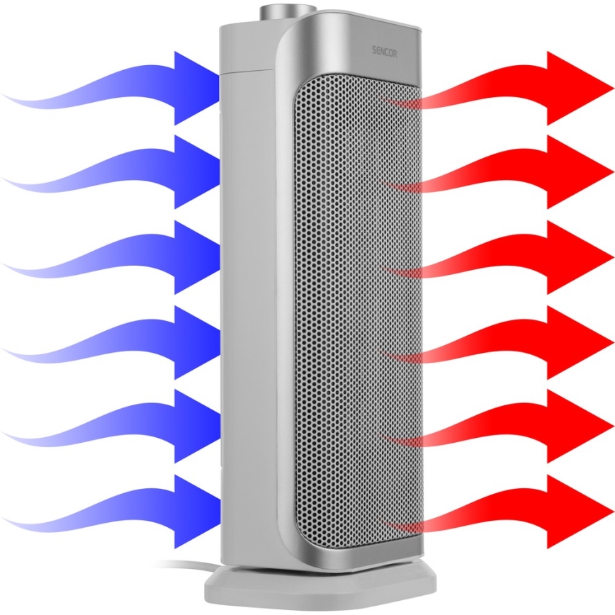 Sencor - Keramische Ventilator met Verwarming en Thermostaat 1000/2000W/230V