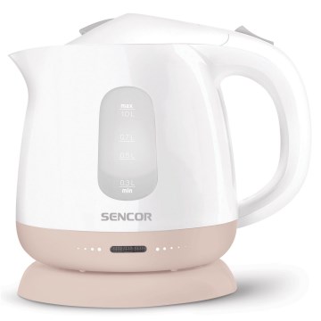 Sencor - Ketel 1 l 1100W/230V wit/roze