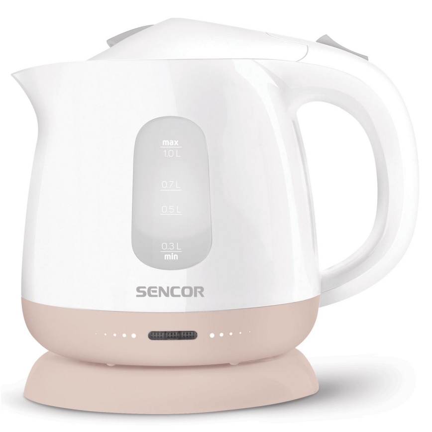Sencor - Ketel 1 l 1100W/230V wit/roze