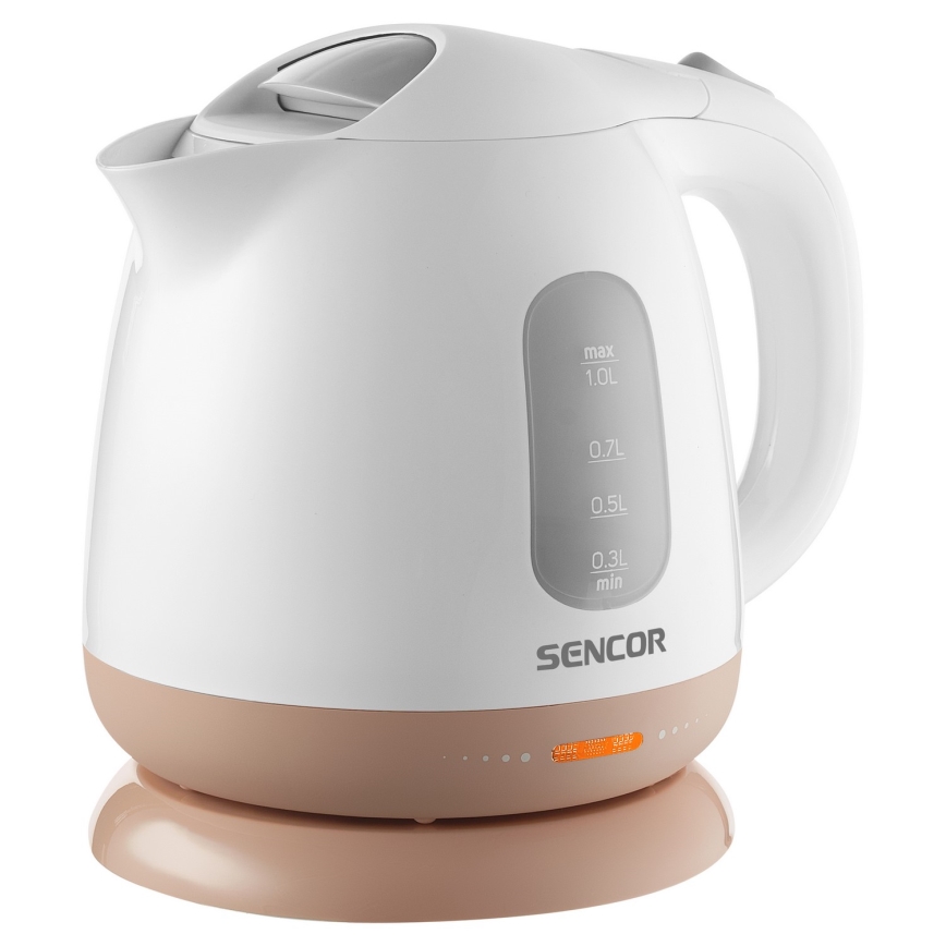 Sencor - Ketel 1 l 1100W/230V wit/roze