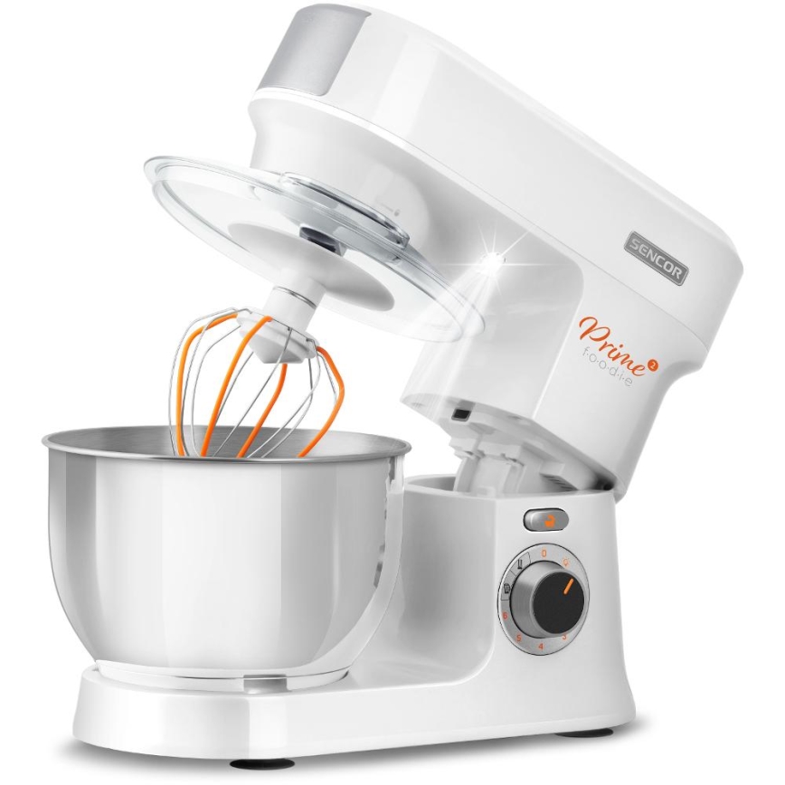 Sencor - Keukenrobot met roestvrijstalen kom 1000W/230V wit