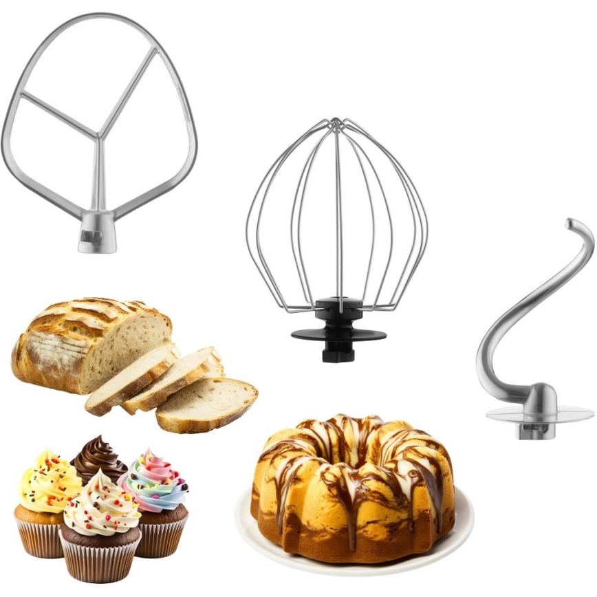 Sencor - Keukenrobot met roestvrijstalen kom 1300W/230V oranje